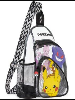 Clear Crossbody Bag Transparent Sling Pikachu Pokemon